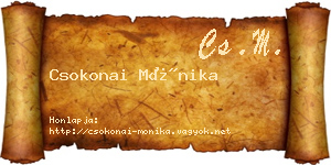 Csokonai Mónika névjegykártya